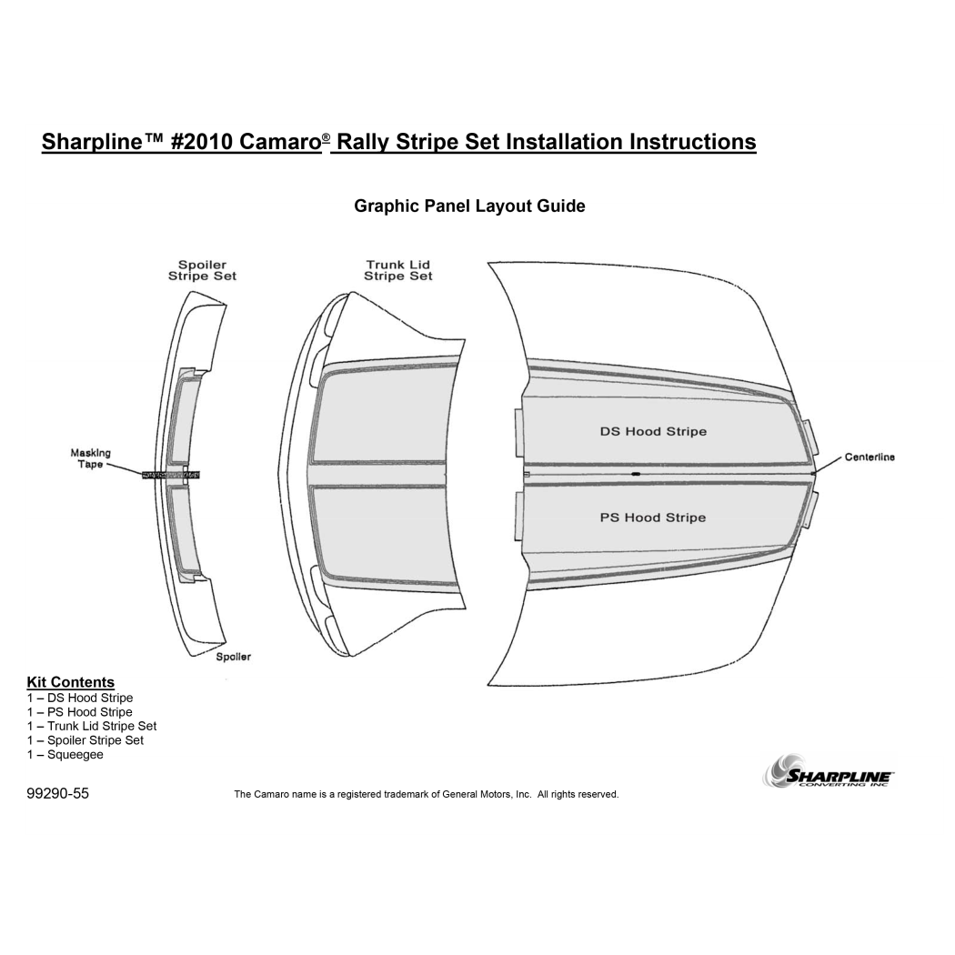 Camaro® Rally Stripe Kits